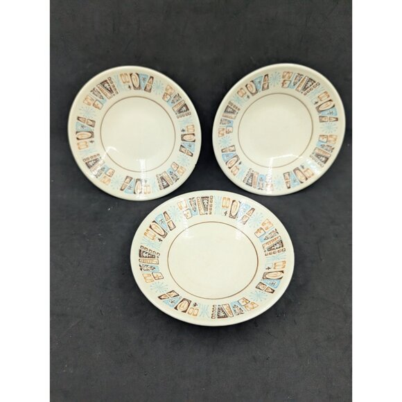 Vtg 3 Taylor Smith Moderne Fruit Dessert Bowl MCM Vintage Atomic 1960s 5.6" READ - Picture 8 of 8